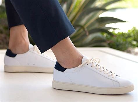 white minimalist trainers